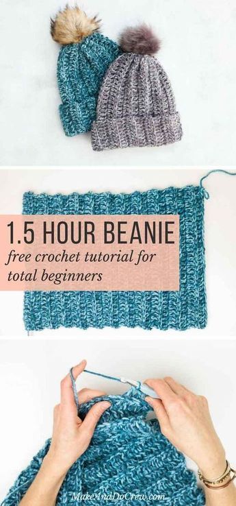 the instructions to crochet a beanie for beginners