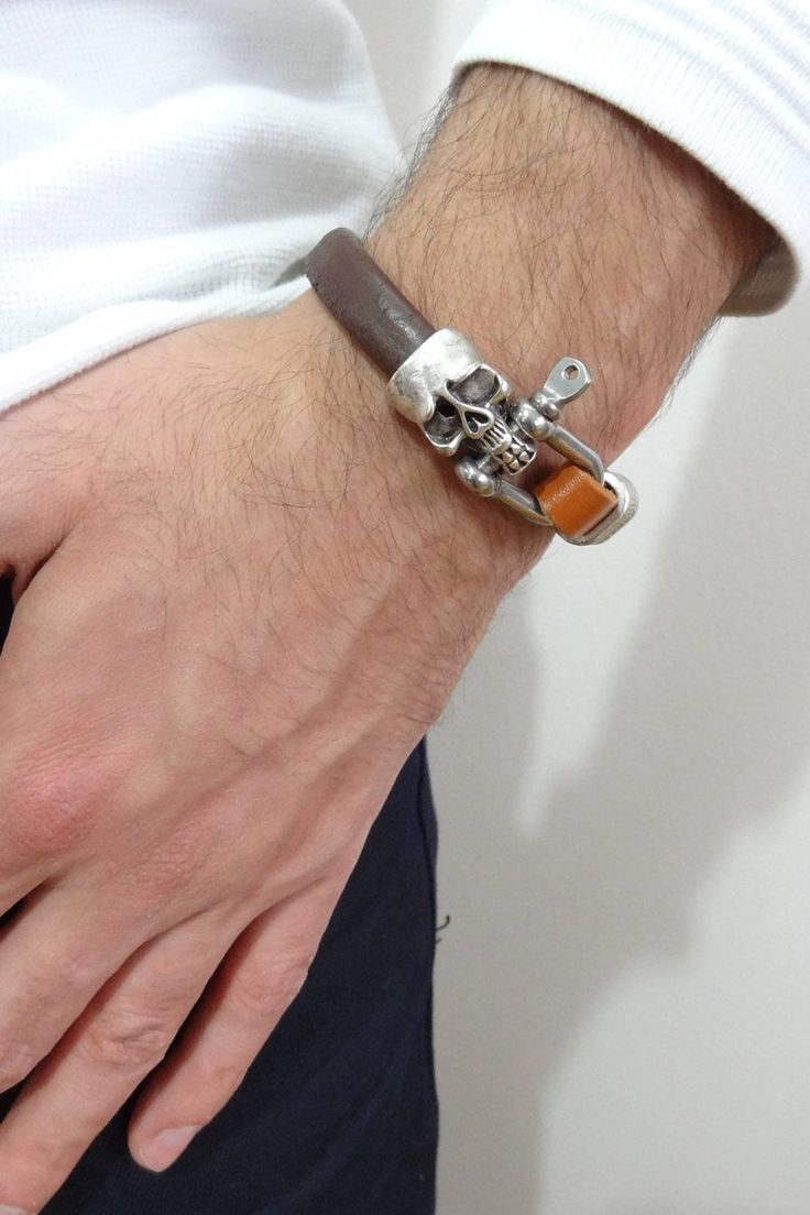 Epinki Jewelry Fashion Bracelet Fish Bone Stainless Steel Men Leather Bracelet Epinki Jewelry Fashion Bracelet Fish Bone Stainless Steel Men Leather Bracelet
