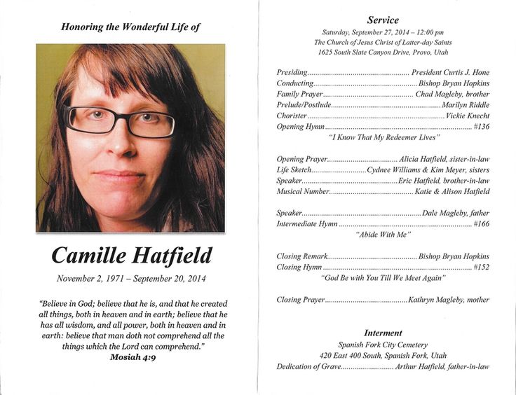lds funeral program examples Google Search Funeral programs lds funeral program examples Google Search Funeral programs