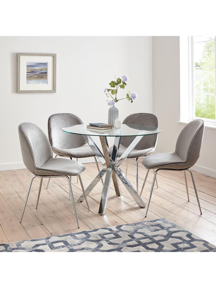 Pin On Demmy S House Pin On Demmy S House, Round Glass Dining Table With Velvet Chairs