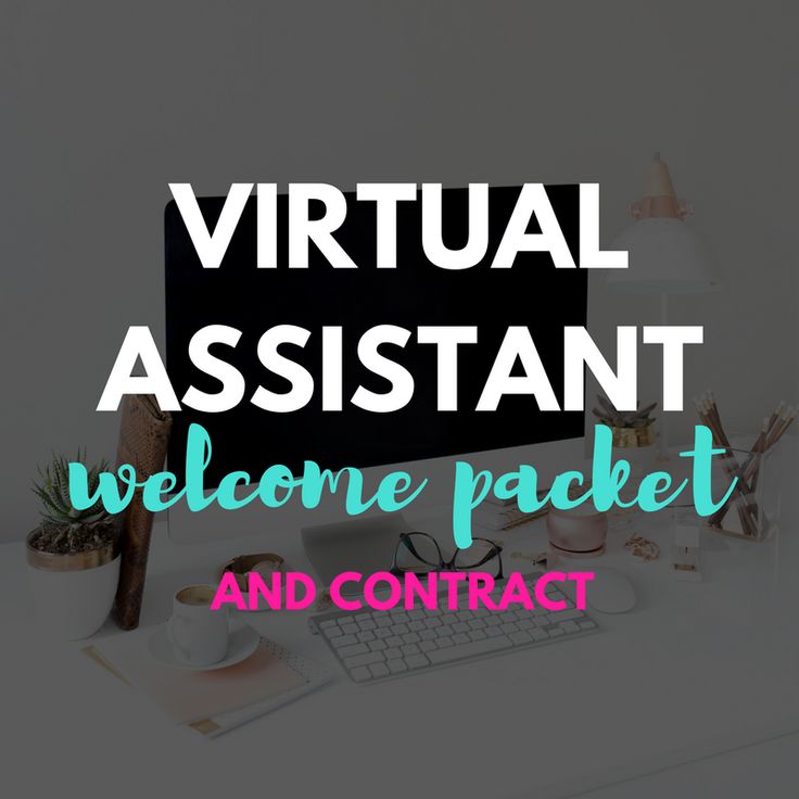 The virtual assistant welcome packet and contract is a 7 page, fully customizeable Word document. In your instant download you will receive: Welcome Letter List of Virtual Assistant Services Policies Manual Sample Rates & Packages Template New Client Questionnaire / Intake Form Extensive Virtual Assistant Contract NOTE: Contract and questionnaire not pictured. The welcome packet pictured has been customized to fit my brand with my fonts, brand colors and signature. I encourage y...