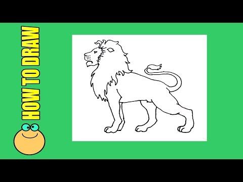 How To Draw Easy Lion | Lion coloring pages, Easy drawings ...