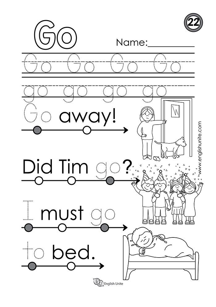 Beginning Reading 22 - Go - English Unite Sight Words Kindergarten, Beginning Reading, Sight Word Worksheets Beginning Reading 22 - Go - English Unite Sight Words Kindergarten, Beginning Reading, Sight Word Worksheets