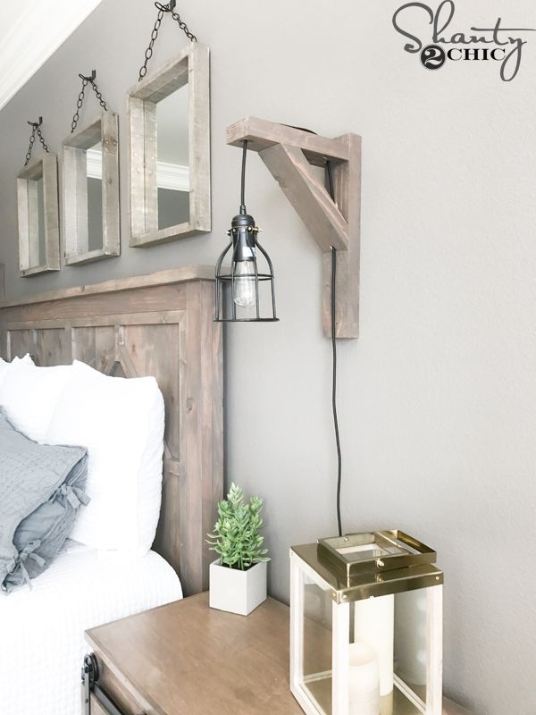 Diy Rustic Corbel Sconce Light For 25 Craft Ideas Pinterest Build This Diy Rustic Corbel Light Sconce For 25 Creative Bedroom Lamp But Perfect So Many Spots In Your Home Free Plans At Www Shanty 2 Chic