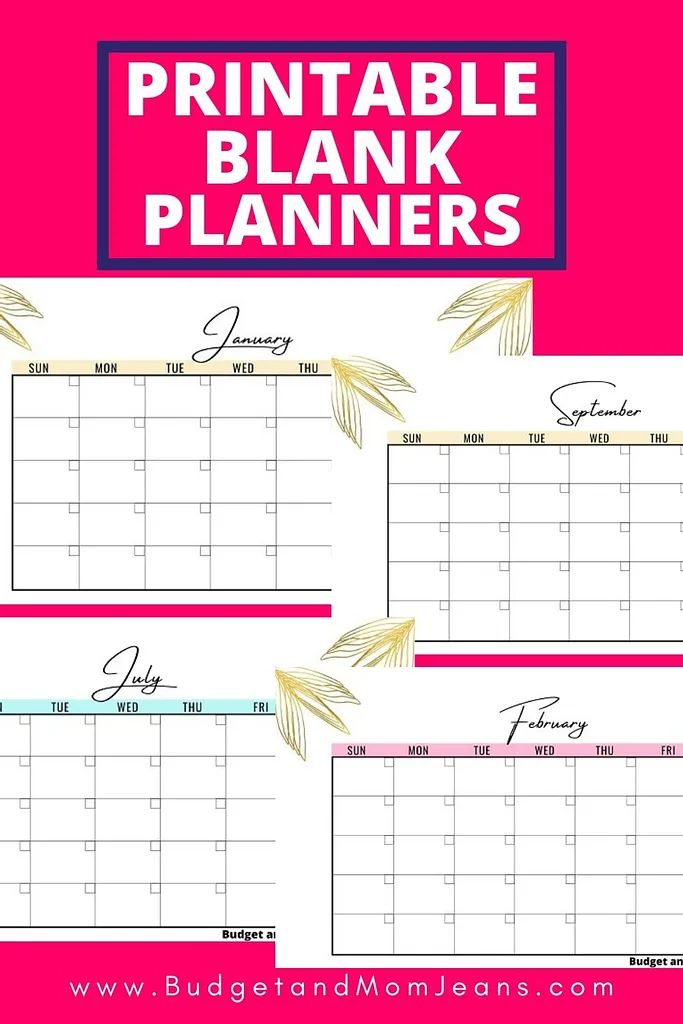 FREE Printable Monthly Planner For The Year 2021, 2022 Free FREE Printable Monthly Planner For The Year 2021, 2022 Free