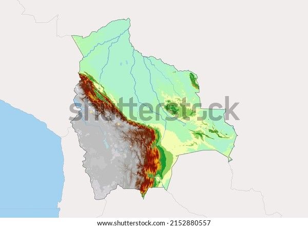Bolivia Physical Map 8327c26f32ac9f7b70f0ce192b39b92d