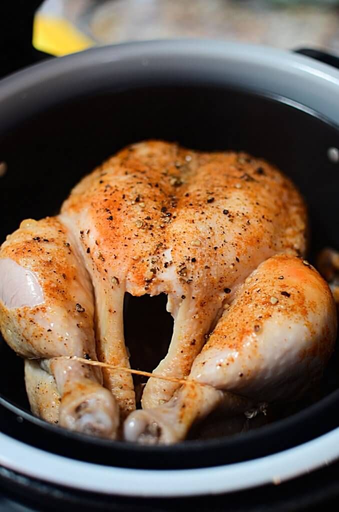 Ninja Foodi Roast Chicken The Salty Pot Foodi In 2019 - Chicken recipes without salt #chicken #recipes #without #salt Ninja Foodi Roast Chicken The Salty Pot Foodi In 2019