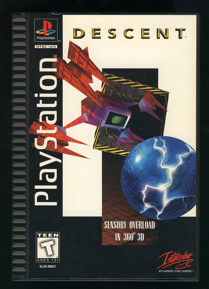 Descent PlayStation PS1 Black Label LONGBOX 1996 Interplay 040421891184 descent-playstation-ps1-black-label-longbox-1996-interplay-040421891184