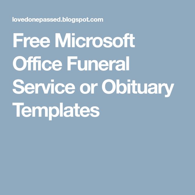 Free Microsoft Office Funeral Service or Obituary Templates - 35 printable obituary Free Microsoft Office Funeral Service or Obituary Templates - 35 printable obituary