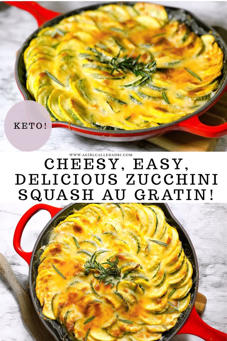 Zucchini & Yellow Squash Au Gratin Keto, LowCarb A Zucchini & Yellow Squash Au Gratin Keto, LowCarb A