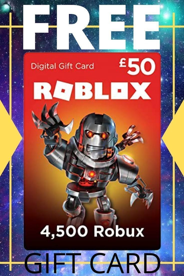 Get It 4500 Robux Free Roblox Gift Card in 2021 Roblox gifts