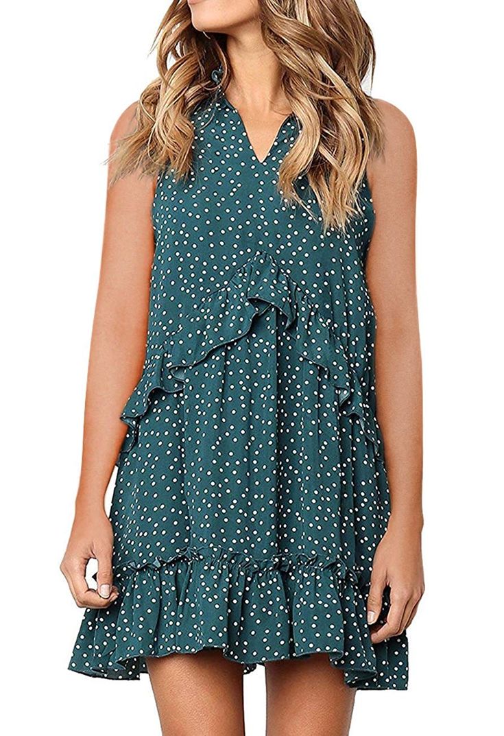 MIROL Women Short Sleeve V Neck Pleated