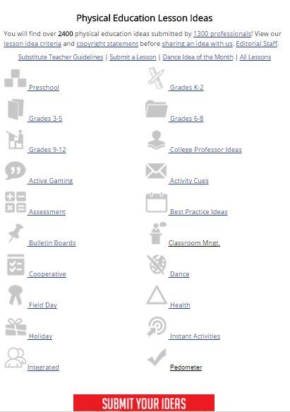 physical education lesson plan
