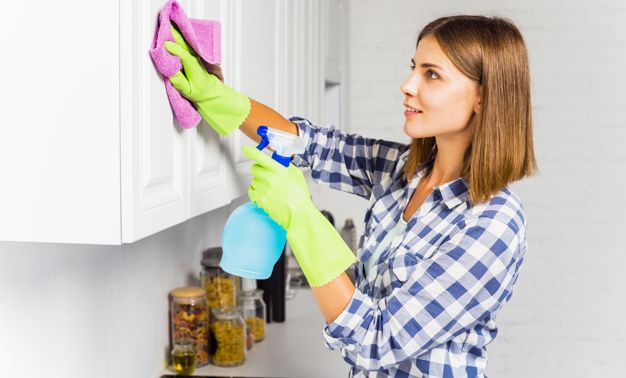 Mujer Joven Limpiando La Casa Foto Grati Free Photo Freepik Freephoto Personas Casa Mujer Cabello Limpiar La Casa Limpiar Limpieza Casa