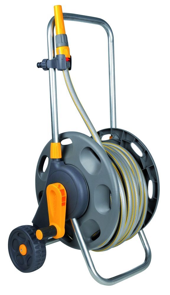 50m Hose Trolley Pipe Reel Garden Water Carrier Robust 50m Hose Trolley Pipe Reel Garden Water Carrier Robust Cart Holder New