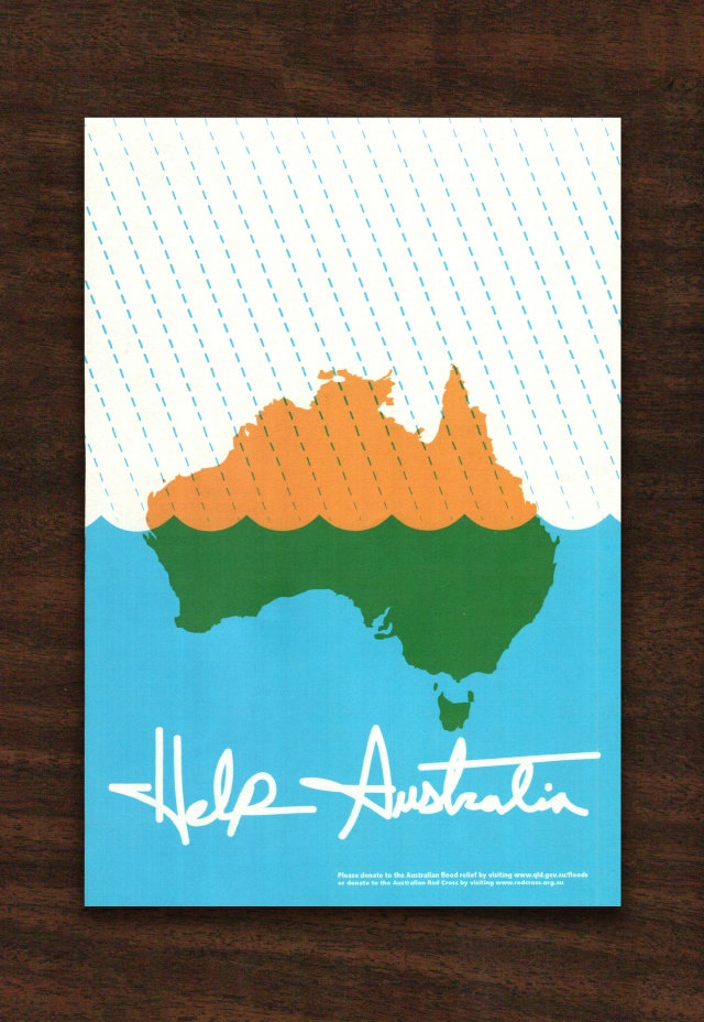 Layout Australian Flood Relief Poster Poster Design Layout Design Inspiration Poster