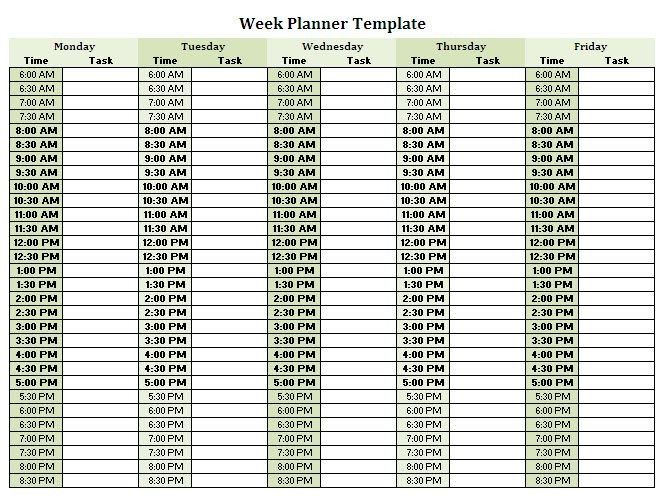 Weekly Schedule Template Half Hour How Weekly Schedule Template Half Weekly Schedule Template Half Hour How Weekly Schedule Template Half