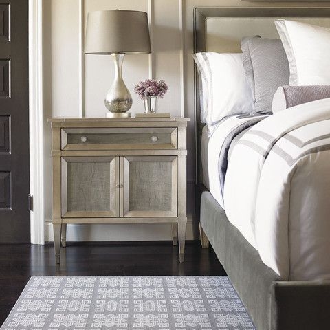Liana taupe silver leaf nightstand Nightstands and Bedrooms Liana taupe silver leaf nightstand Nightstands and Bedrooms