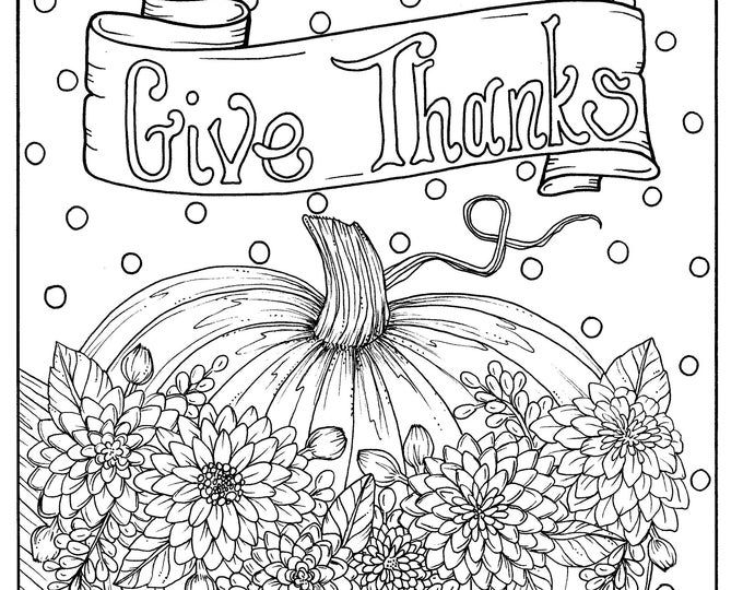 Fall And Thanksgiving Coloring Book For Kids Ages 8-12: A