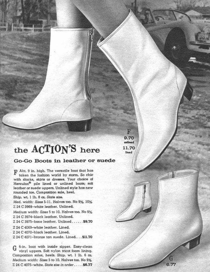 go go boots from the 60s