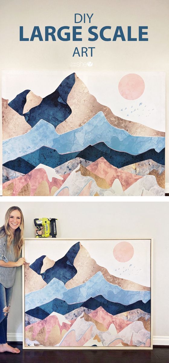 DIY Large Scale Art Large canvas art diy, Diy large wall art, Canvas