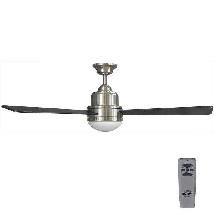 Hampton Bay Trieste 52 In Led Indoor Brushed Nickel Ceiling Fan With Light Kit And Remote Control 68042 The Home Depot Ceiling Fan With Light, Aire Hi Wind 52 Ceiling Fan
