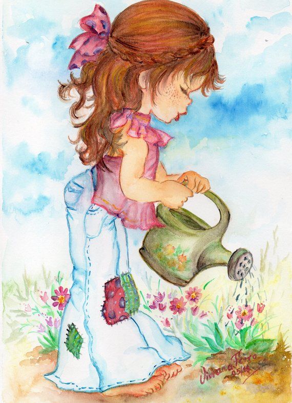 Children's film series homage to Sarah Kay. Girl Watering in 2021