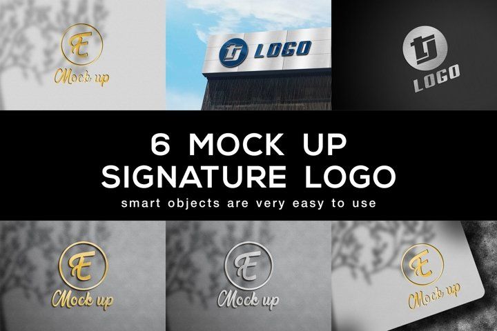 Download Free Mock Logo Signature And 3d Wall 773739 Signage Design Bundles In 2020 Mocking Signage Design Logo Smart PSD Mockup Template