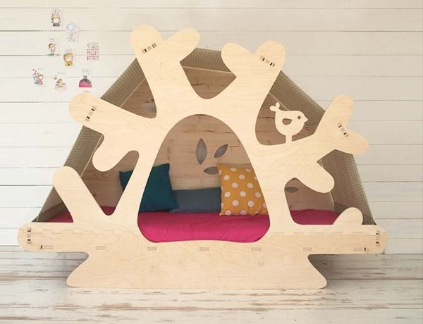Lit Cabane Evolutif Pour Enfant Lit Arbre En 2020 Enfant Lit