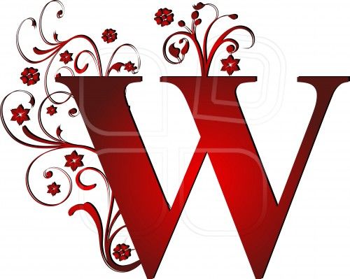 capital letter w red
