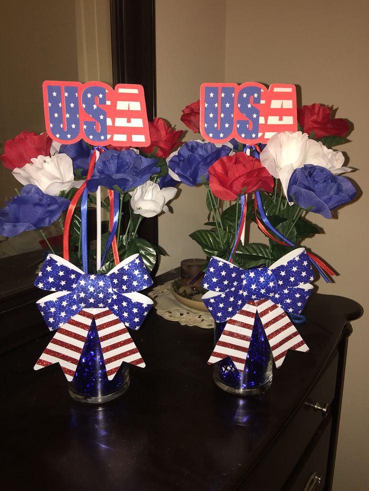 easy memorial day and or 4th of july decor centerpiece fourth of july party