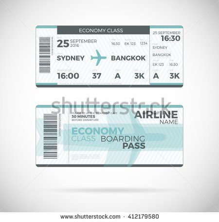Free airline ticket boarding pass vector download free vector Vecteezy #SampleResume #PlaneTicketTemplate