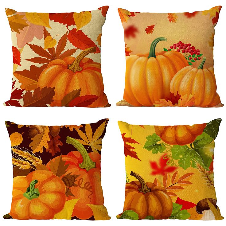 18 by 18 Set of 4 Fall Pillow Covers 18x18 Inch Fall Thanksgiving Pumpkins Decor Throw Pillows Covers Autumn Leaves Decorative Home Outdoor Sofa Couch Pillow Cases for Fall Theme Decorations 18 by 18 Set of 4 Fall Pillow Covers 18x18 Inch Fall Thanksgiving Pumpkins Decor Throw Pillows Covers Autumn Leaves Decorative Home Outdoor Sofa Couch Pillow Cases for Fall Theme Decorations