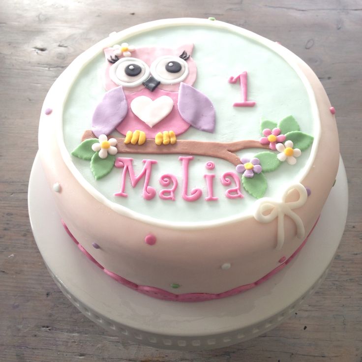 Owl Cake For First Birthday Owl Cake For First Birthday