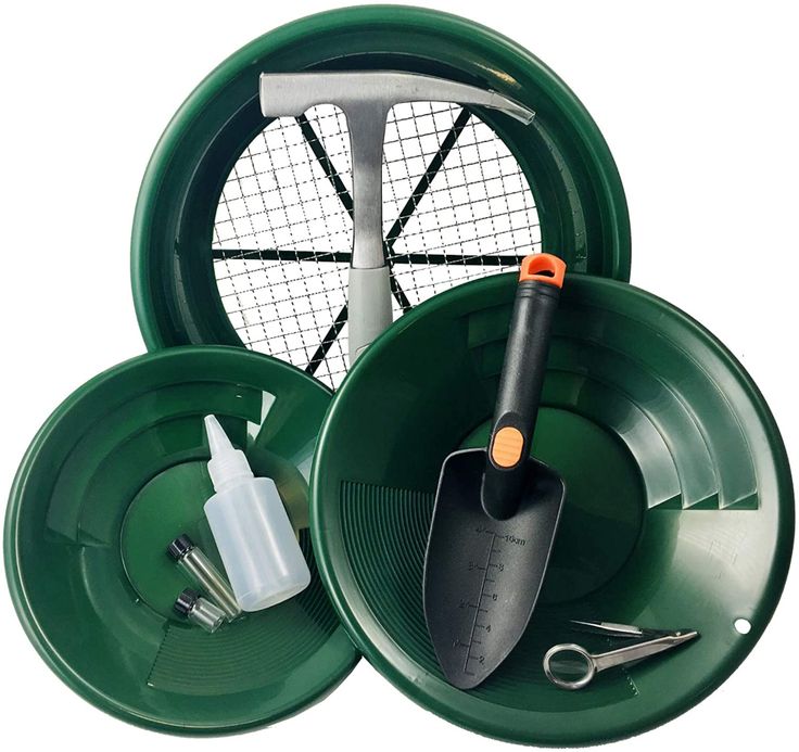ASR Outdoor Gold Rush Gold Prospecting Pan Kit Glass Vials Testing Stone 10pc ASR Outdoor Gold Rush Gold Prospecting Pan Kit Glass Vials Testing Stone 10pc