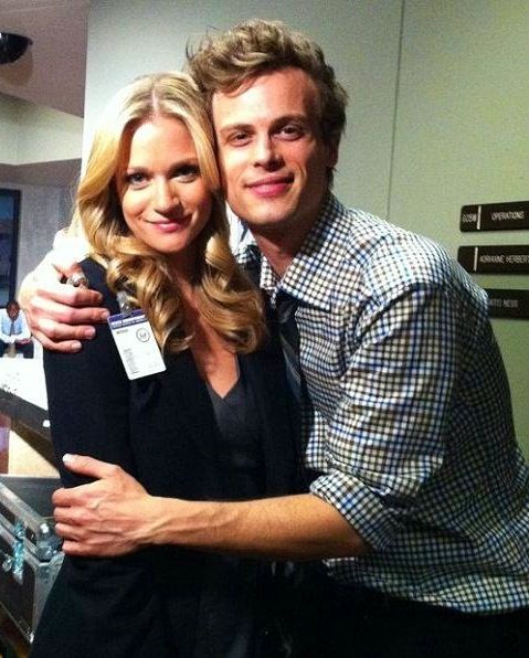 12 Best Criminal Minds Images On Pinterest Aj Cook And Matthew Gray Gubler On The Set Of Criminal Minds