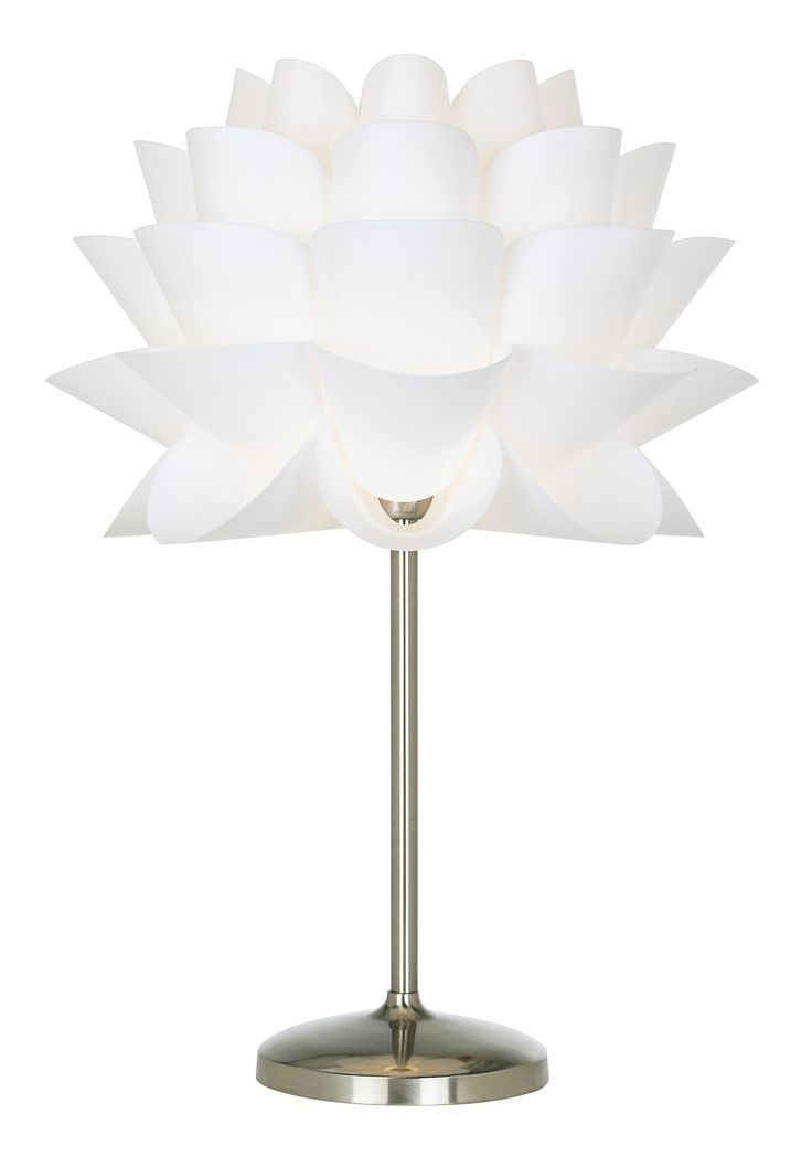 Possini Euro Design White Flower Acrylic Shade Table Lamp 96811 Lamps Plus Floor Flower Acrylic Shade Table Lamp, Possini Floor Lamp With Table