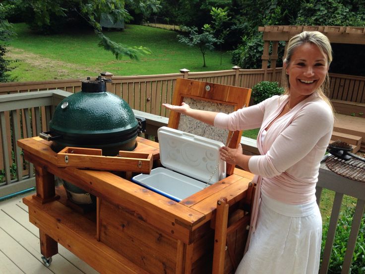 Pin On Big Green Egg Table Pin On Big Green Egg Table, Large Big Green Egg Cabinet Plans