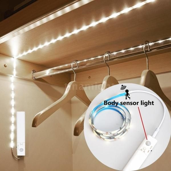 Sensitive Motion Sensor Strip Light Cabinet Lamp Closet Lighting Sensitive Motion Sensor Strip Light, Led Closet Light Strip Motion Sensor