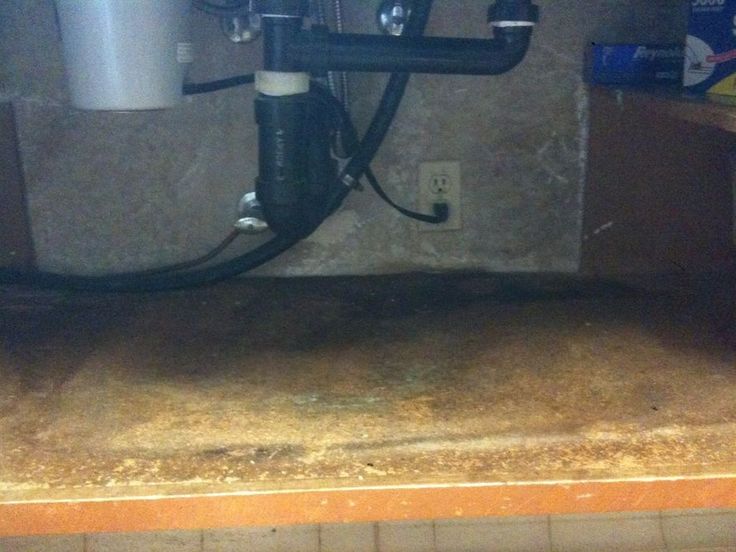 remove sagging floor under kitchen sink