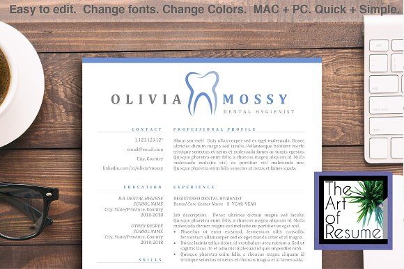 hygienist resume template dentist cv by graphicsauthor resume cv