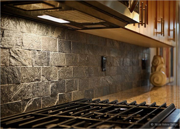 Stone Backsplash Tile Ideas Part - 27: Uba Tuba Granite Countertop And Slate Tile Backsplash Idea - Eclectic - Kitchen - Indianapolis - By Supreme Surface, Inc.