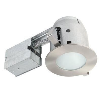 Globe Electric 4 In Brushed Nickel Recessed Lighting Kit 90664 The Home Depot Bathroom Kits Shower Bathroom Recessed Lighting, Recessed Light Kit For Shower