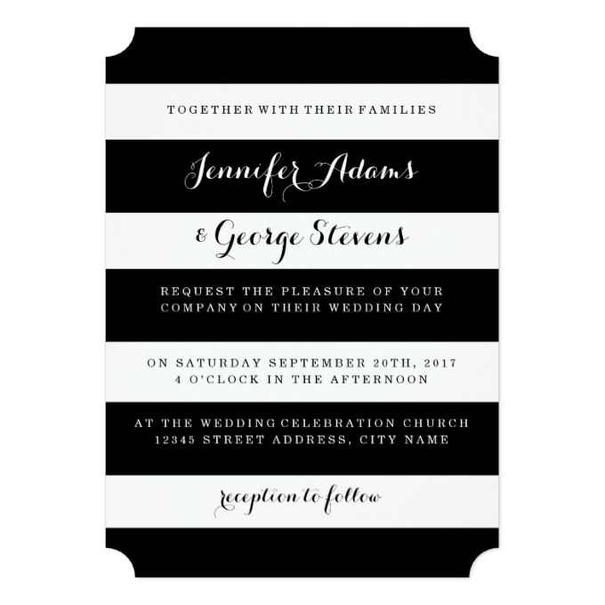 black and white invitation