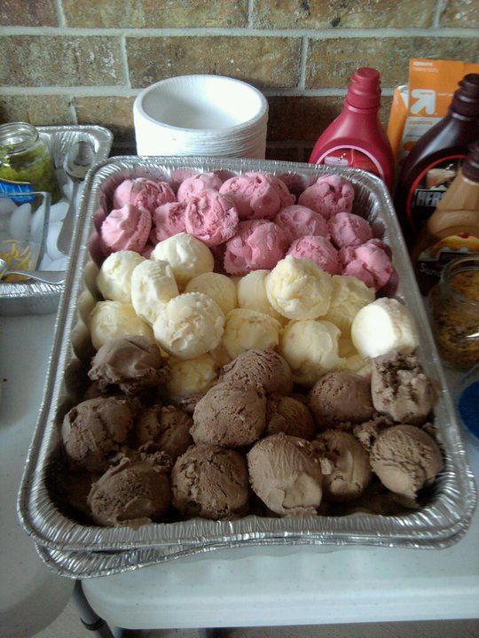 What A Great Time Saver Pre Scooped Ice Cream In Pan Sitting What A Great Time Saver Pre Scooped Ice Cream In Pan Sitting
