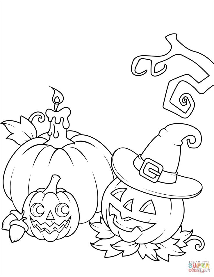 Jack OLanterns coloring page Free Printable Coloring Pages