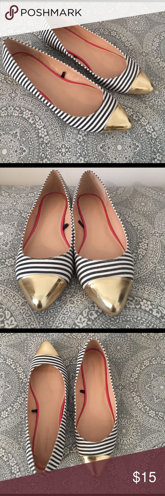 banana republic gold flats