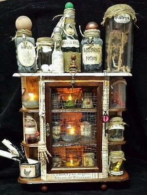 halloween witch cabinetapothecary bottles walltable haunted house decor prop - Halloween Decorations Witch halloween witch cabinetapothecary bottles walltable haunted house decor prop - Halloween Decorations Witch