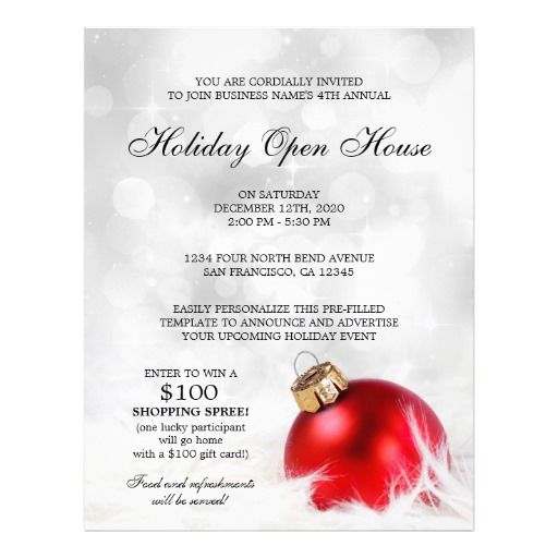 Festive <strong>Holiday Open House</strong> Invitations <strong>Template</strong> Zazzle ... Holiday open house invitation template