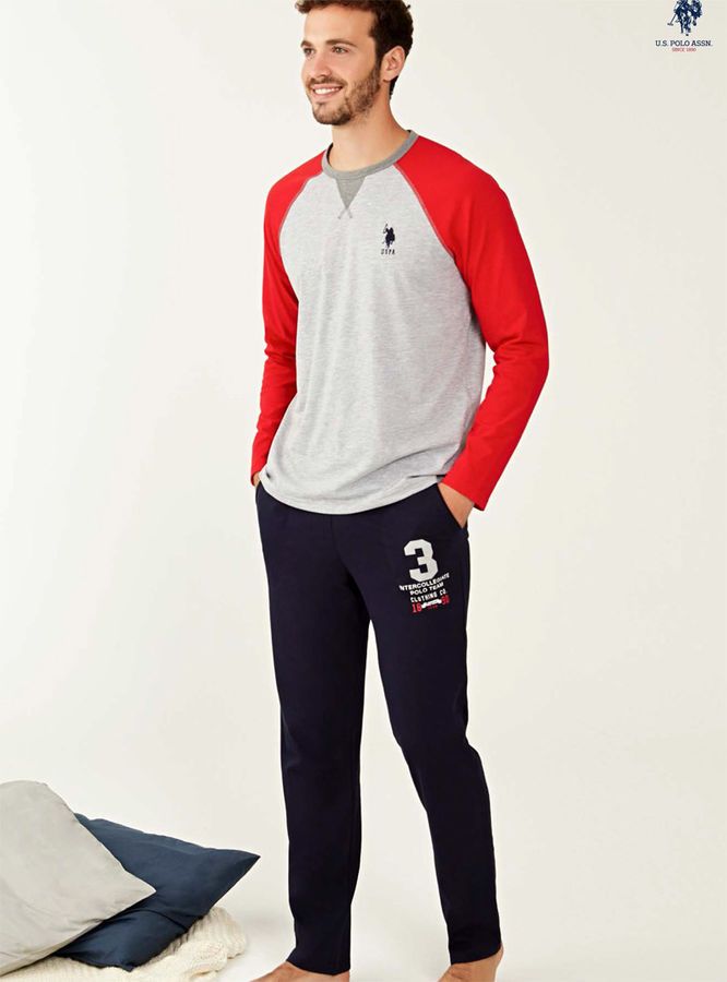 U S Polo 18240 Erkek Pijama Takimpamuklu Erkek Pijama Takimurun Ambalaji Ve Etiketlerinde Orijinal U S Polo Assn Etiket Ve Hologram Bulunmakta Pijama Polo Sort